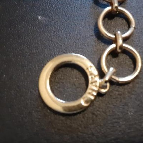 Chaps Gold Tone Chain with Amber Tiger Tone Beads - Picture 10 of 11